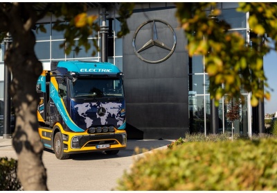 Mercedes-Benz eActros 600 около света с 80 зареждания
